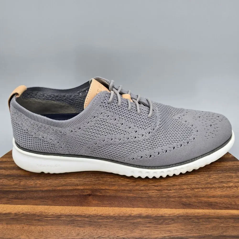 Cole Haan 2.Zerogrand Oxfords Mens 11.5 M Gray Stitchlite Wingtip Casual Shoes